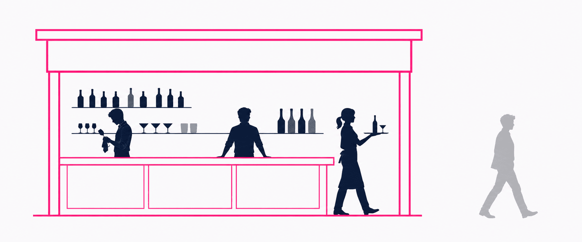 キャストが辞めても店のアカウントに資産が残ることを示すイラスト