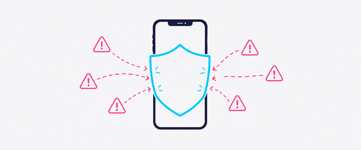 シアンの盾が炎上やトラブルの警告を防ぐイラスト