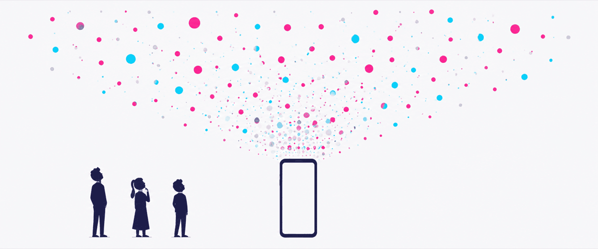 スマートフォンから拡散するTikTokの動画がキャバクラ集客の主戦場になっていることを示すイラスト