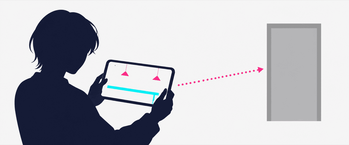 動画で店内の空気を先に見せて新規客を呼ぶスナックを示すイラスト