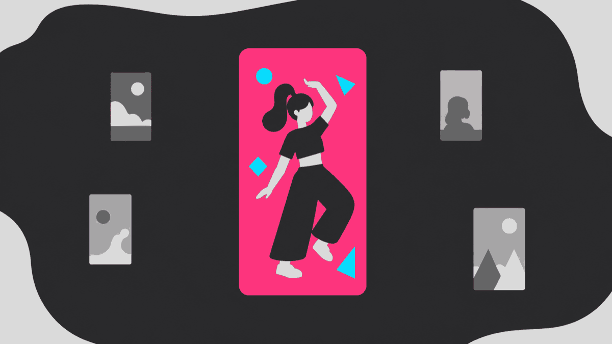 深夜で投稿数が少なく、1本の動画が目立って届くイラスト