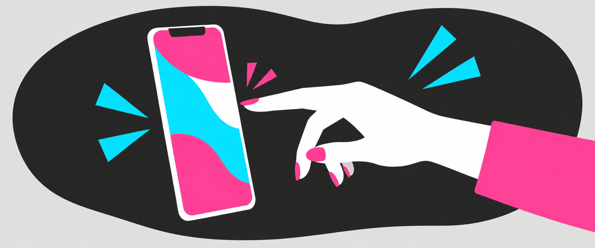 最初の数秒のフックで指を止めさせるフラットイラスト